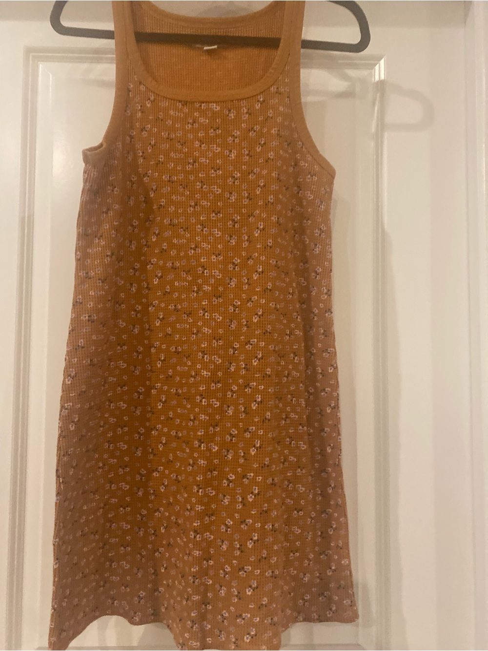 American Eagle Outfitters Floral Ribbed Midi Dress